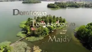 Warmia i Mazury jezioro Wulpińskie z lotu ptaka FCC MAX drone Dorotowo, Tomaszkowo, Majdy