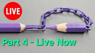 🔴LIVE &ndash; Pencil Chain Carving (Part 4)