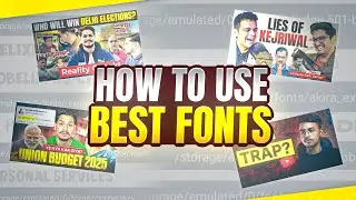How to Choose Best Fonts for Thumbnails🤔 | Best 5 Fonts I Use in 2025