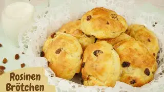 Ruck-Zuck Rosinenbr&ouml;tchen Rezept | Quarkbr&ouml;tchen backen ohne Hefe | S&uuml;&szlig;er Quark-&Ouml;l-Teig