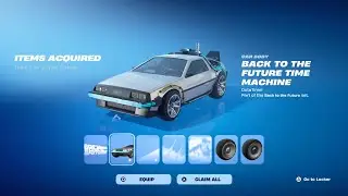 How To Get Back To The Future Time Machine Delorean Car Body For FREE! (Fortnite Rocket League)