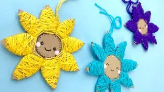 Yarn Wrapped Flowers