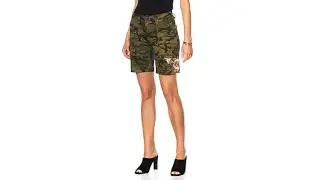 Sheryl Crow Floral Embroidered Camo Short