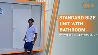 Standard Size Unit with Bathroom | Galvanized Steel Office Setup