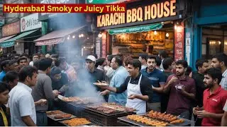 Smoky BBQ Grill | Pakistani Street Food tour | juicy and Spicy BBQ Seekh Kaba By ZaiqaBeats
