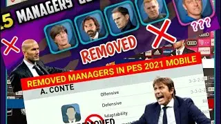 Managers Pes2021|Sign for free|Removed managers