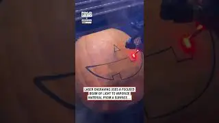 Laser engraving a pumpkin 🎃😲                             🎥: BViral