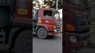 Heavy Loaded Container Truck Passing on the Road #truck #road #trip #short #shorts #viral