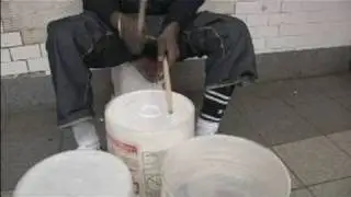 Bucket & Random Object Drumming : Playing an Afrunk Drum Beat on Buckets