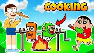 Shinchan And Nobita Cooking Brainrot Body Parts 😱😱 | Shinchan And Nobita Game | Funny Game |