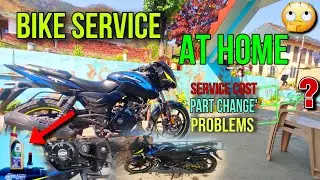 ANY BIKE SERVICE AT HOME ❌|| PULSAR 150 BS6 SERVICE AT HOME || SERVICE COST ||  FULL DETAIL VIDEO ❌
