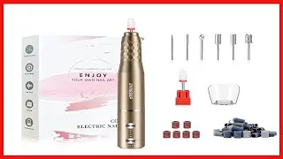 EVASSAP Cordless Electric Nail Drill Set, Portable Rechargeable Electric Nail Drill Machine