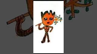 🧡✨Cute and Easy Groot Drawing ✨🧡