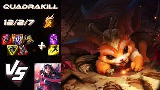 TOP Gnar vs Irelia [QUADRAKILL] - EU Grandmaster Patch 14.23
