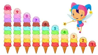Learn Numbers with Ice Cream | Learning Cartoon for Kids | ABC Monsters