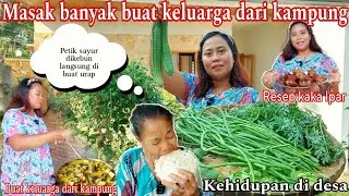 MASAK URAP SAYUR,IKAN PANGGANG KUAH PEDAS,PERKEDEL DAGING ‼️Panen sayur dikebun langsung dimasak