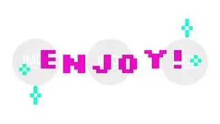 Animated cta button enjoy in pink pixel typography