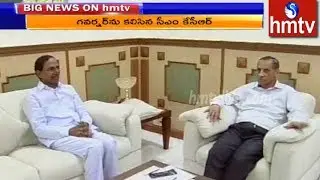 CM KCR Meets Governor Narasimhan | Telugu News | hmtv
