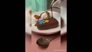 Cakesicle with Hot Chocolate Sauce and Icecream