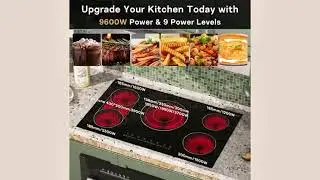 36 Inch Electric Cooktop 5 Burner, Built-in Electric Stovetop with Fl #eaffilifest #trending #viral
