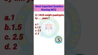 Most important questions !! Nursing MCQ #nursing #nursingstudent #nursingofficer #nursingstaff