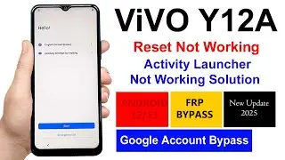 Vivo Y12A (V2102) Frp Unlock/Reset Google Account Android 12/13 Without Pc | 2025