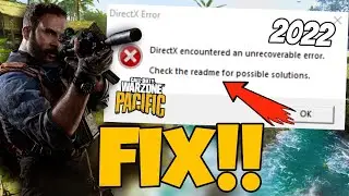How To Fix COD Warzone Pacific Directx Error in 2022 | Warzone Directx Error Fix