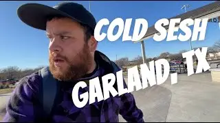 A cold sesh at Jon Comer Skatepark