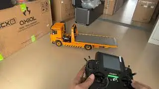 4X4 1/14 Remote Control RC Hydraulic Flatbed Tow Truck JDModel Wrecker Car Model THZH1560