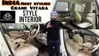 INDIA 🇮🇳 MOST STYLISH GRAND VITARA MODIFIED WITH MAYBACH STYLE INTERIOR✅GRAND VITARA MODIFIED✅