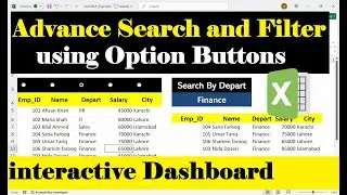 Excel Filter with Option Buttons + Dropdown | Real-Time Search Without VBA! 🔥