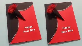 How To Make Card For Rose Day | Valentine Week Special | Rose Day Greeting Card #valentinesday #rose