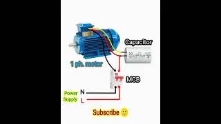 How To Connect capacitor In Single Phase Motor | Single Phase Motor Connection | Shorts | Viral