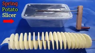 How to make a cutter homemade !! spiral maker !! Diy Spiral potato Machine
