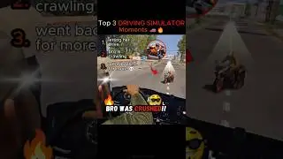 Top 3 DRIVING SIMULATOR Moments 🚗🔥(Bro CRUSHED!) #shorts #funny #drivingsimulator #gaming #moments