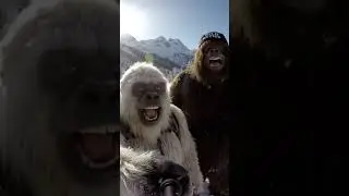 Bigfoot Loses It After Yeti&rsquo;s Snowman Joke 😂❄️ | Wild Antics #bigfoot #bigfootvlog #yeti