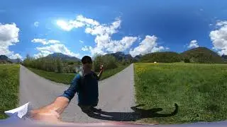 Walking from Weesen to Ziegelbr&uuml;cke, Switzerland, Looking at the Glarus Alps (Daily 360&deg; VR Video)