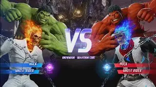 Marvel VS Capcom Infinite - Hulk & Ghost Rider | VS | Red Hulk & Blue Flame Ghost Rider