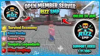 SERVER MCPE SURVIVAL ECONOMY: RIZZ SMP - FITURNYA LENGKAP, SUPPORT VERSI 1.21.100+