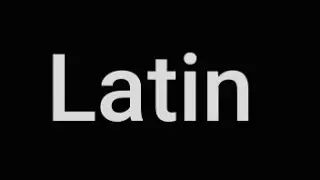 Latin, Jan. 12-13, 2026
