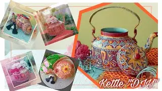 Kettle decoration idea || How to decorate kettle || Easy way to paint  kettle at home / Aipan design