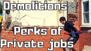 Demolition Monday - Perks of Private Jobs - Waste not Want not 🤑 #bricklaying #bricky