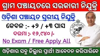 Odisha Village Level Jobs Vacancy ! Odisha Govt Jobs 2021 ! Odisha Job Updates 2021 ! Odisha Job