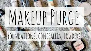 MAKEUP PURGE | Foundations, Powders, + Concealers