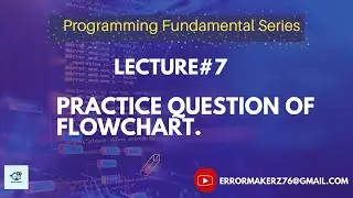 Lecture#7 Practice Question Of Flowchart in Hindi/Urdu||Errormakerz||Programming