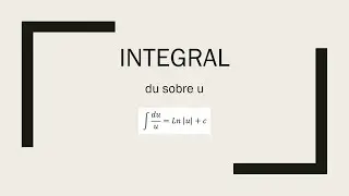 Integral de du sobre u