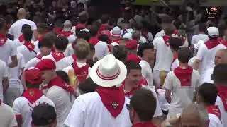 La vachette mets KO les festyres - fêtes de Bayonne 13/07/2024