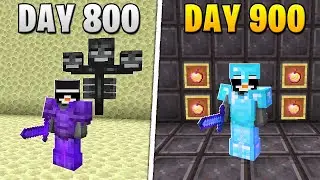 Я выжил 900 дней в HARDCORE Minecraft...