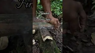 Bamboo fire saw with perforated fire board #primitivefirelighting #survival