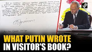 Russian President Putin signs visitors&rsquo; book at Rajghat after floral tribute to Mahatma Gandhi